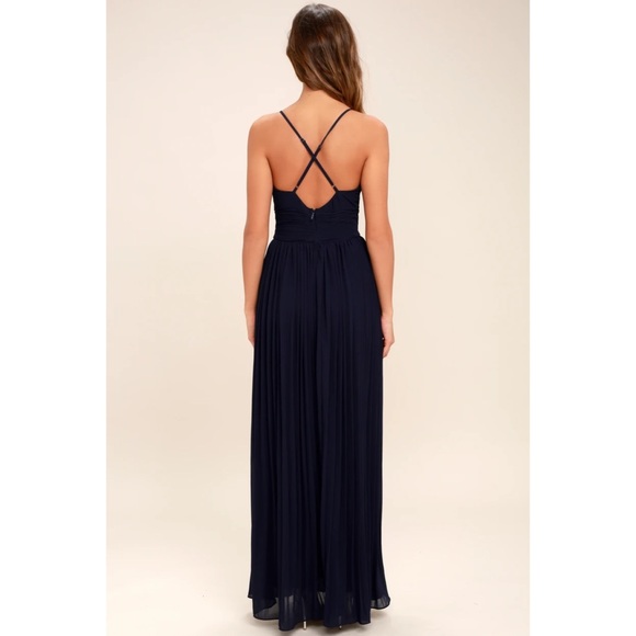 LuLu’s "Depths of My Love" Navy Maxi Dress - Picture 2 of 6